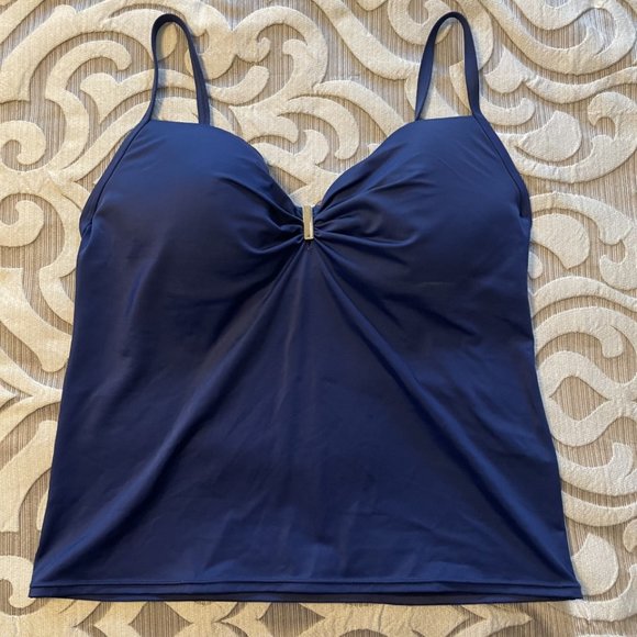 Victoria's Secret Heavenly Tankini 36C Forever Hipster Med Navy Blue Swimming - Picture 4 of 11